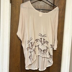 Anthropologie deer blouse